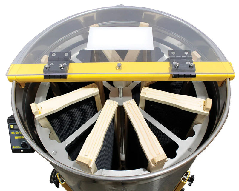 HillCo E8 motorized extractor showing stainless tank