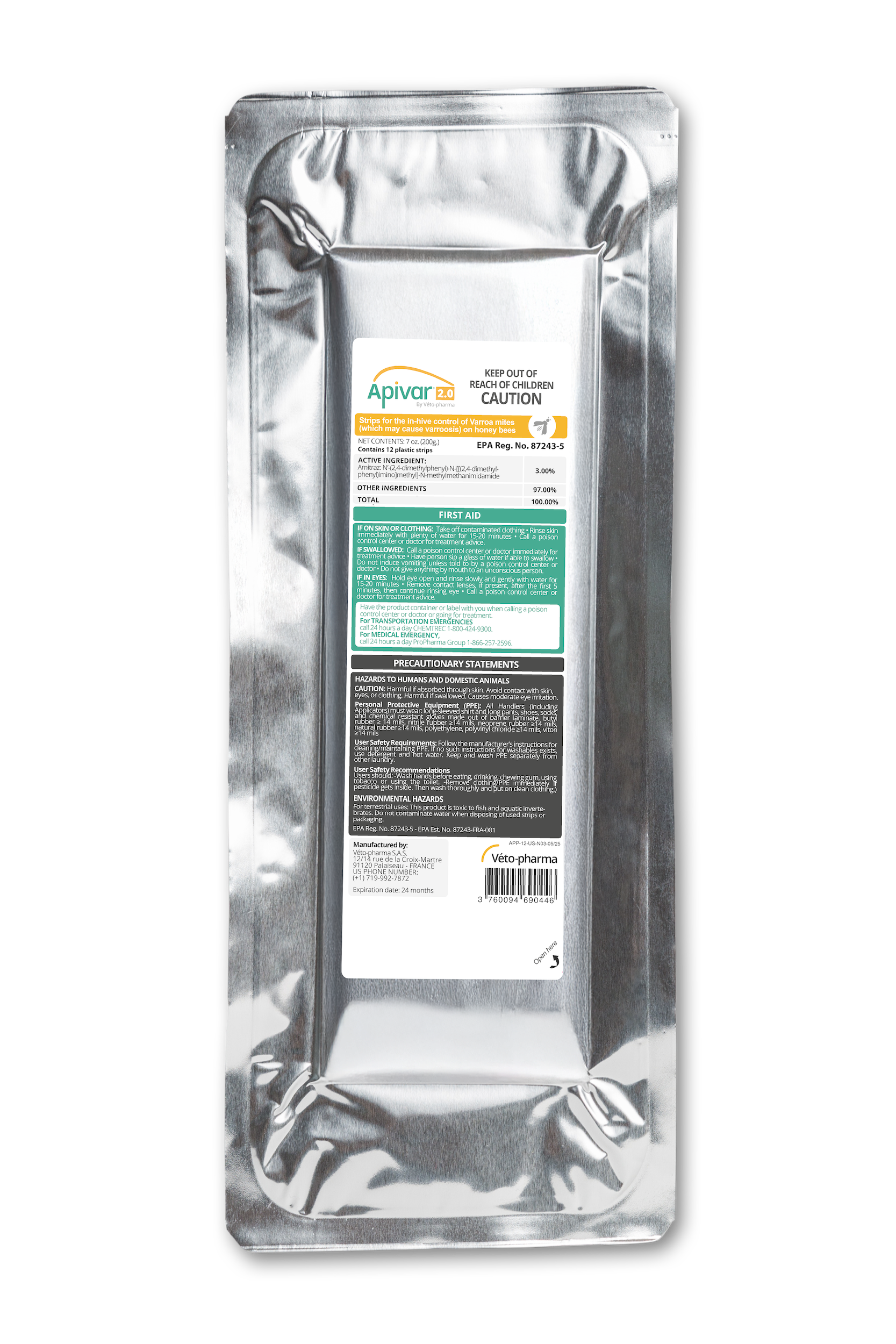 Apivar2.0 Varroa Mite Treatment Strips