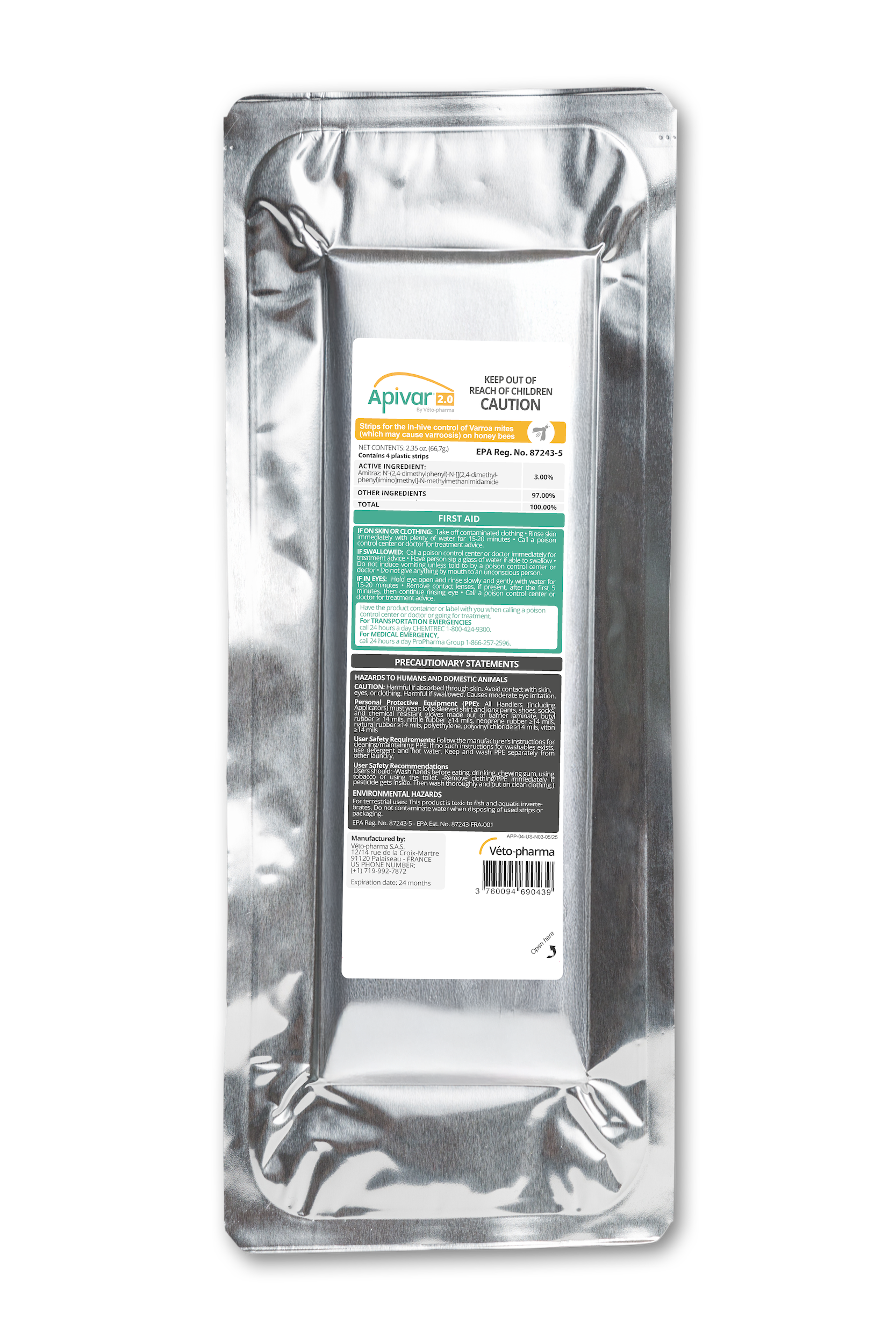 Apivar2.0 Varroa Mite Treatment Strips